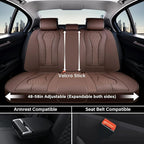 Coverado Seat Covers, Car Seat Covers Full Set, Coffee Car Seat Cover, Car Seat Cushion Waterproof, Luxury Auto Seat Covers, Seat Cover Car Seat Protector Fit for Most Cars