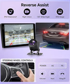 4G+64G Car Stereo for Toyota Corolla 2008-2013 Android 15 Car Radio Wireless CarPlay Android Auto, GPS 5G-WiFi 9 Inch INCELL Screen Bluetooth FM/RDS EQ Mirror Link + AHD Backup Camera