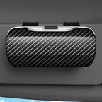Sunglasses Holder for Car Sun Visor, Protective Automotive Eyeglasses Storage Case Hanger, Soft Vehicle Interior Glasses Organizer Box Accessories, Universal Fit (Carbon Fiber)