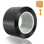 Carbon Fiber Wrap Tape for Car Door Sill Protector, Waterproof Scratch-Resistant Matte Black Vinyl Film, 2.7 in x 33 ft for Cars, SUVs & Trucks