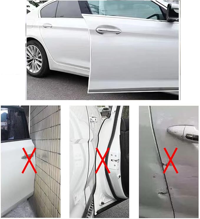 Car Door Edge Guards, White U Channel Rubber Trim Protector for Cars & Trucks, Anti-Scratch Door Edge Guard – 5Ft Length