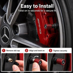 Car Tire Valve Stem Caps for Automobiles,Dust Caps Compatible with Mercedes Benz CESM CLK GLK GL AB GLS GLE AMG Series Car Tires，Alloy Leak-Proof Valve Cover