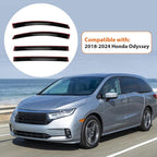 4pcs Smoke Tint Window Visors Compatible with 2018-2025 Honda Odyssey, Set of 4 Front+Rear Sun Rain Guard Vent Outside Mount Tape On Style Acrylic