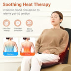 Upgraded Length,10 Vibration Motor,Back Massager Cushion with Heat | Heated Seat Cover Massage Cushion for Pain Relief for home