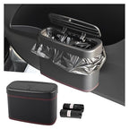 Car Trash Can with Lid,Press-Top Car Trash Bin with 30PCS Cars Trashs Bags,Multi-Function & Small Cars Garbage Can with Suspension Design for Storaging Garbage Fits 4.7 Gal