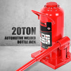 20 tons / 44092 lbs Lifting Automotive Welded Hydraulic Bottle Jack for Repair Vehicle, Pickup, Truck, w/Manual Handle, Red,TOOLS-00362