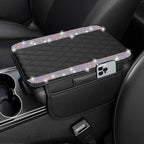Bling Car Center Console Cover, Leather Car Arm Rest Cover Cushion with 2 Storage Bags, Universal Auto Armrest Protector Storage Box, Bling Accessories Interior for Most Vehicles (Multicolor)