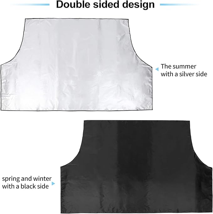 210T Magnetic Car Windshield Cover Sun Shade Snow Frost Ice Guard Waterproof Windshield Protector for SUV 94 x 57.4 Inches