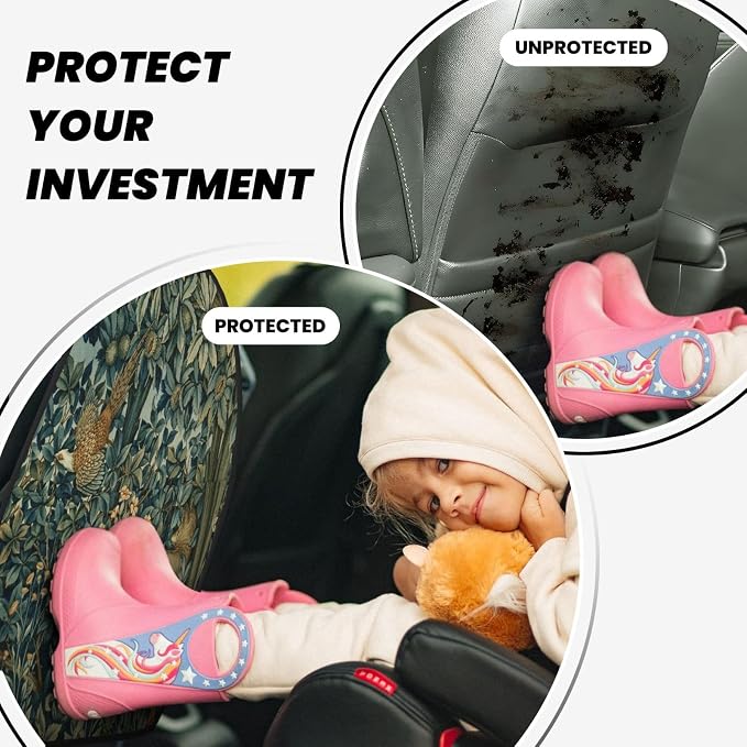William Morris Greenery Forest Animals Pheasant Fox Blue Green Floral Car Seat Back Kick Protectors Kick Mats With Storage Pockets For Vehicles To Protect From Dirt Mud Scratches 2 Pack