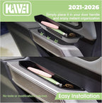 HGWEI Door Handle Storage Organizer Compatible with Ford Bronco 2021-2026 Interior Accessories, 4 Doors Side Handle Front And Rear Inserts Pocket Tray, Black (Not for 2 Door & Bronco Sport)