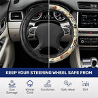 Mom Daughter Diaries Steering Wheel Cover, Non Slip Polyester Car Wheel Protector for Car SUV Truck, Universal 15 Inch