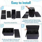 Car Back Seat Extender for Dogs up to 300lbs Car Seat Extender Back and Front Gap Filler with Storage Prevent Your Dogs from Falling Off(2 Pack)