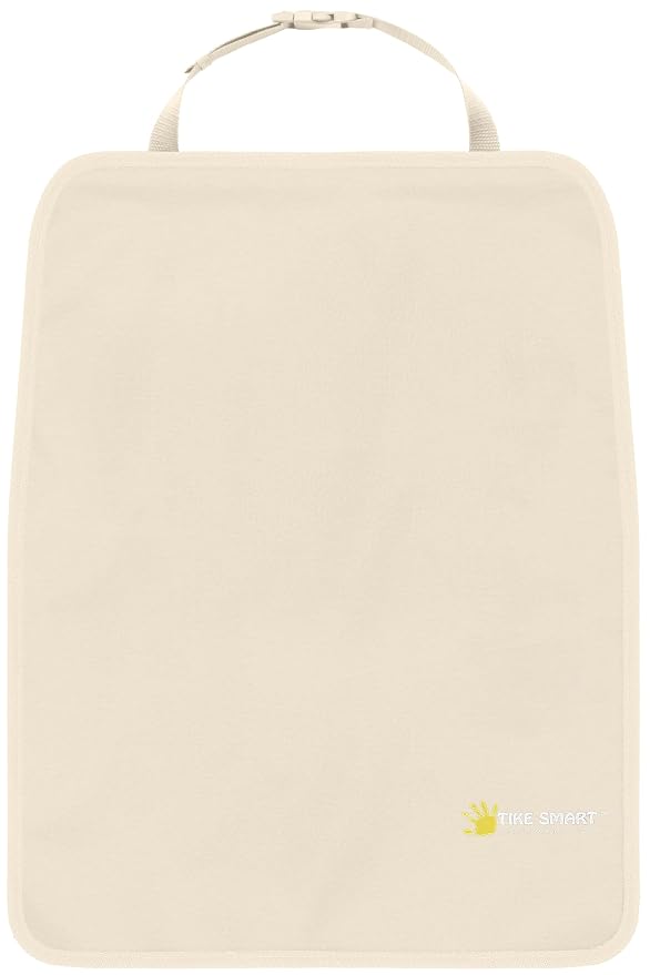 Luxury Clean-Edge Kick Mat - Tapered Design Seat Back Protector and Seat Cover with Invisible Strap and Stiff Edging (1 Mat)