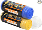 Premium Absorbent Car Drying Towel, 2 Pack 26' x17'' Super Soft Shammy Towel for Vehicle, Reusable Chamois Cloth for Car Drying, Dust Remove, Bathroom, Scratch/Spot/Streak Free, Yellow & Blue