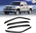 Window Visors for 01-07 Chevy Silverado/GMC Sierra, Rain Guards Vent Deflector Shade Smoke for 00-06 Chevy Suburban/GMC Yukon XL, 02-06 Cadillac Escalade/Chevy Avalanche for Crew Cab, 4PCS