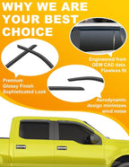 Extra-Thick Window Rain Guard Fit for Chevy Equinox 2025 2026 Rain Guards Tape-on Side Window Visors Low Profile Vent Visor Window Deflectors Vent Shades Car Accessories