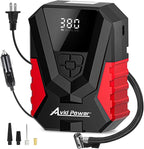 Tire Inflator Portable Air Compressor AC/DC, Automatic Tire Inflator with Gauge, 12V, 110V Small Air Compressor, Portable Air pump for Car Tires, Bikes, Motorcycles, Small inflatables