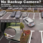 Blind Spot Mirrors 4 Pack HD Frameless Convex Mirrors for Wide Angle Side View Blind Spot Coverage