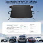 DMJN [2026 Upgraded] Car Windshield Cover for Ice and Snow, Windshield Snow Cover for Winter Snow & Frost, 700D Heavy-Duty, Suitable for Cars, SUVs, and Trucks-Large
