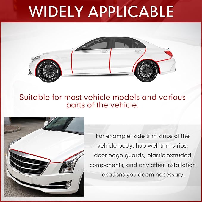 26ft Car Door Edge Trim Guards with Tape L Shaped Lip Guard Trims Molding Kit Doors Black Rubber Automotive Seal Doors Edge Protector for Cars Fender Camper Canopies Mirror Edges Running Board