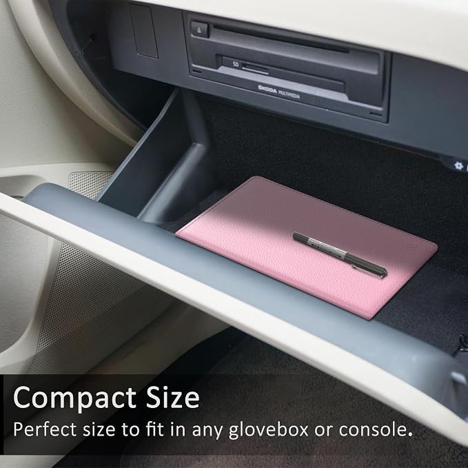 Car Registration and Insurance Card Holder, Vehicle Glove Box Card Organizer Wallet Automobile Accessories for License