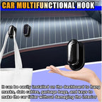 Car Mini Hooks, Multifunctional Strong Self-Adhesive Backseat Hangers, Wall Hanging Hooks, Universal Hook Stickers, Car Interior Accessories for Key Charging Cable Earphone (4PCS Carbon&Glossy)