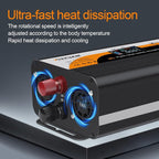 1000W Pure Sine Wave Inverter, 12V/24V Auto-Detect, 50Hz/60Hz Switchable, LCD Display, Type-C Fast Charging, Silent Design, Overload & Overheat Protection for RV, Home