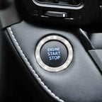 Car Bling Crystal Rhinestone Engine Start Ring Decals, 2 Pack Car Push Start Button Cover/Sticker, Key Ignition Knob Bling Ring, Sparkling Car Interior Accessories for Women (Double Silver)