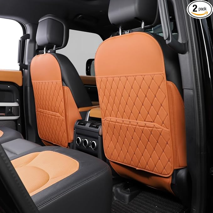 Seat Back Protector,Shields Seat Backs from Kicks and Adds Storage | kick mats back seat protector easy to install and clean, well-crafted, sturdy, durable and stylish.2 Pack