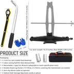 Scissor Jacks Set,2 Ton Portable Car Jack Kit with Lug Wrench & Scissor Jack Handle & Lug Nut Socket,Professional Tire Changing Kit as Auto Emergency Kits for Most Auto,SUV