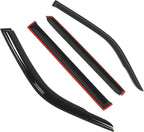 WD2-430 Dark Smoke 4 Pcs Set Window Visor (Outside Mount) Deflector Rain Guard Compatible with 1991-1997 Toyota Land Cruiser
