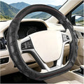 D-Shaped Car Steering Wheel Cover, 14.5-15" Anti-Slip Steering Wheel Protector with 3D Honeycomb Massage Grip, Comfortable Sporty Auto Interior Decor Accessories, Universal Fit (Black)