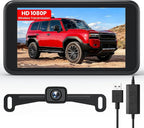 5“ Wireless Backup Camera with 1080P Dual-Channel Monitor | Easy Install for Powered by USB Boost Cable, Stable Real-Time View, IP69K Waterproof Night Vision for Car SUV Truck Pickup