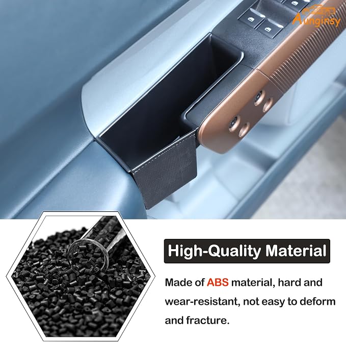 Car Front Rear Door Storage Box Compatible with Ford Maverick 2022-2026, 4Pcs Door Storage Box Glove Organizer Tray Door Organizer Handle Pocket Tray Insert Glove Pallet Tray Interior Accessories