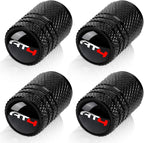 4pcs Tire Valve Stem Caps, Compatible with GMC AT4 Series Stem Cap Universal Car Air Cover Car Accessories for Cars, SUV, Truck, Motorcycles Black