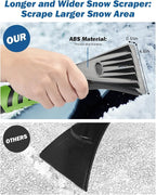 41.5IN Extendable Snow Brush and Ice Scraper, 270°Pivoting Snow Scraper Brush for Car Windshield, Telescoping Ice Scraper, Foam Grip, Heavy Duty Snow Remover for Cars, Trucks, SUV (Green)