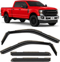 Voron Glass in-Channel Extra Durable Rain Guards for Ford F250 to F550 Super Duty 2017-2022 Crew Cab, Window Deflectors, Vent Window Visors, 4 Pieces - 200289
