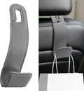 Car Seat Headrest Hooks, Purse Hook for Car, Automotive Headrest Handbags Holder, Auto Accessories Leather Seatback Organizer Hanger for Hanging Purses Bags Coats (Gray, 1PCS)