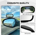 2PCS Car Blind Spot Mirror, Rectangular HD Glass Blind Spot Mirrors for Cars, 360° Adjustable Wide Angle Auto Blindspot Side Rear View Mirror, Car Accessories for SUV Truck (Stick-on, Black)
