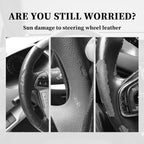 Steering Wheel Cover Sun Shade for Car,210T Titanium Silver Car Wheel Cover for Blocking Sunlight & Protecting Steering Wheels,Plus Size Steeringwheel Covers for 16.54" Diameter (Titanium Silver)