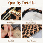 Clear Makeup Bags with Zipper, TSA Approved Travel Toiletry Bag, 3-Pack (Large, Medium & Small) Clear Cosmetic Bag, Waterproof Make Up Bag for Women, Car Bag Organizer & Car Organization Essentials