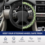 Funny Pickle Steering Wheel Cover, Non Slip Polyester Car Wheel Protector for Car SUV Truck, Universal 15 Inch