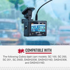 Cobra 2.5A Micro USB Hardwire Kit for SC Series Dash Cams - 15ft Cable, Enables Parking Mode and Motion Detection Features (Select Models)