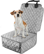 Waterproof Front Seat Car Cover, Full Protection Dog Car Seat Cover with Side Flaps, Nonslip Scratchproof Front Seat Cover Fits for Cars, Trucks, SUVs, Jeep, Gray (Gray)