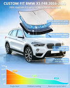 for BMW X1 F48 U11 2016-2022 Windshield Sun Shade - 4 Layers Car Sunshades for Front Windows Shade Cover Custom Fit X1 F48 U11 Sun Visor 250T Retractable Shade Blocks UV Rays Car Accessories