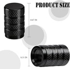 8PCS Tire Valve Stem Caps, Dust Proof, Anodized Aluminum Universal Tire Valve Stem Covers for Cars, SUV, Trucks, Bikes, Motorcycles, Bicycles(Black)