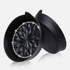 Car Cup Coaster Universal Non-Slip Cup Holders Bling Crystal Rhinestone Car Interior Accessories 4 Pack Black Flower