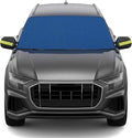 Windshield Cover for Pickup Trucks SUVs Sedans, Heavy Duty Waterproof All-Season Snow Ice Sun Protector, Universal Car Windshield Guard with Anti-Theft Side Flaps, Heat Shield, Blue