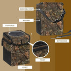 Camouflage Car Trash Can, Waterproof Portable Mini Garbage Bin, Lightweight No-Install Waste Basket for Car Office Home, Cute Multifunctional Car Interior Accessory