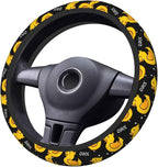 Cartoon Duck and Stars Steering Wheel Cover Non-Slip Auto Steering Wheel Protector Car Accessories Universal Fit 15 Inches for Men Women